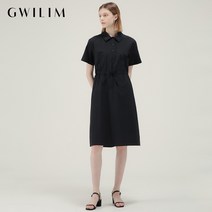 귈림 (귈림)22년신상 와샤스트링 셔츠원피스(GAMOP08G_BK)