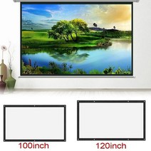 대형 스크린 120인치 빔 레이저 프로젝터 벽걸이 모니터 120 inch-60inch 프로젝션 3d hd 벽 마운트 프로젝션 캔버스 led 홈 시어터, 60인치