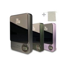 원더리고 초고속 맥세이프보조배터리 10000mAh PD20W 파우치포함, 그레이+파우치, 단품