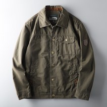 왁시드 바버 루즈핏 점퍼 재킷 사파리 야상 남자 헌팅 자켓 벨크로 밀리터리 패치