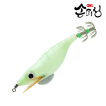 손피싱 수평 야광 왕눈이 에기 M2/문어 쭈꾸미 갑오징어 채비, SE254-1 야광레드헤드