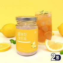 콤부차 레몬 과즙 분말 가루 꼼부차 콤푸차 무알코올 건강 발효음료 탄산수 원액 물 워터 새콤달콤 발포 타입 21종 유산균 과일 야채 발효차 파우더 스코비 만들기 효능, 콤부차 x 2통