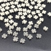 100 개/묶음 약 6mm 스타 러브 하트 골드 컬러 실버 루스 스페이서 CCB 아크릴 비즈 DIY 쥬얼리 제작 결과 별 모양, 500PCS, Four Leaf Clover (S)