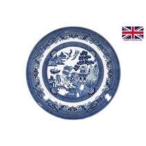 Queens by Churchill 퀸즈 처칠 블루 윌로우 딥 쿠페 플레이트 접시 그릇 28cm (Made in England) 선물, Plate 28cm