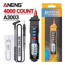 후크메타 ANENG 펜 타입 미터 센서 포켓 블랙 스타일 테스트 실제 RMS 도구 A3002A3003A3004A3005A3009 40006000 카운트, [03] A3003 Yellowbox, 1개