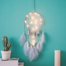 드림캐쳐 무드등 마크라메 월행잉 벽장식소품, 그레이스문