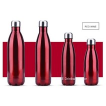 보온 보냉 주전자 3505007501000ml 스테인레스 스틸 병 병 패션 매일 야외 자동차 물 휴대용 진공 컵, 빨간색, 350ml