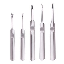 GHSHOP 5pcs 내구성 손 가죽 가장자리 스카이빙 diy 공예 도구 가죽 조각 작업을위한 uv 모양의 스테인레스 스틸 가죽, 95mm, 설명