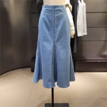 시슬리 시스리 NC09 머메이드 데님 절개 스커트 SASKA5311
