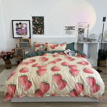 어스 원더 랜드 알로에 면 침대 시트 세트 --침대 시트+이불 커버+베개 커버