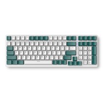 Free Wolf-K3 유선 기계식 게임 키보드 RGB 조명 효과 풀버튼 핫플러그 청축, White+Green