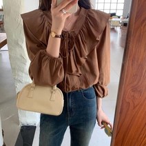 [에이진] 프릴 브이넥 블라우스 (5colors)