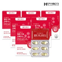 한미생활건강 혈행가득 혈행개선제 영양제 오메가3 1000mg 30캡슐, 30정, 6박스, 30정