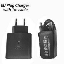 삼성 Pd 고속 충전기 45w EU 미국 갤럭시 탭 S7 S8 노트 10 5g 20 S22 울트라 S10 라이트 Usb C, eu charger add cable1, 06 eu 충전r add cable