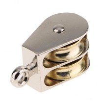 shangren 2xFixed Eye Pulley Sheave 리깅 호이스트 로프 매달려 리프팅 더블 휠 13mm, 그림으로, 1 조각