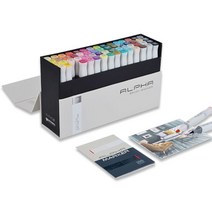 [알파색채] 브러쉬 마카 60색, 단품