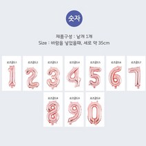 생일 이벤트 장식소품 숫자 알파벳 은박풍선 골즈로드, 알파벳은박풍선(소)로즈골드V