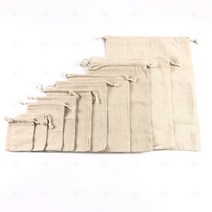 다용도 생활용품 보관 파우치 린넨무지주머니12x15cm