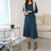 아이엠수 데일리 기모 후레아 원피스