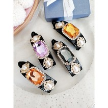 오드리 반달 집게핀 포니테일 헤어핀 핸드메이드핀 헤어악세사리 선물