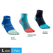 3 쌍 AONIJIE E4801 E4802 울트라 런 로우 컷 운동 5 발가락 양말 쿼터 양말 Toesocks 달리기 마라톤 레이스 트레일, E4802 L 사이즈