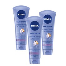 니베아 스무스 핸드 크림 앤 네일 케어 100ml Nivea Smooth Hand Cream Nail Care, 3개