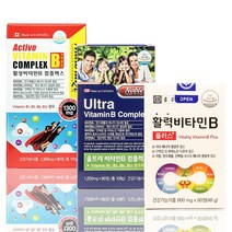 비타민B군 컴플렉스 종합 수용성 B1 B2 B3 B5 B6 B7 B12 비군 영양제, 3)일양약품 에너맥스 90정, 1000mg, 1개