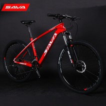 SAVA 탄소 섬유 초경량 산악 자전거 남성용 및 여성용 Shimano가변 속도 신제품, 27 속도, 2021 Dika 2.0-Dynamic Red-내, 29인치, 다이나믹 레드