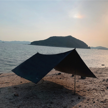 코누 대형 210D 블랙코팅타프, 레드, 6mX4.5m-타프만
