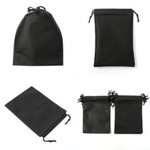 DOSEP 스트링 부직포 파우치 20P 20X27CM 블랙 소품 보관