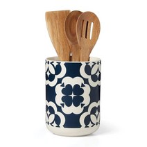 Kate Spade New York Elegant Geo 쿠키 병 원 사이즈 블루 367778, Utensil Crock with Utensils
