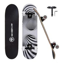 METROLLER 스케이트보드 31x8 표준 사이즈 비기너 입문자, Vortex