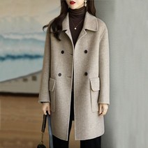 휴드 헤이지 포켓 루즈 미디엄 코트