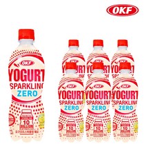오케이에프 요구르트 스파클링 제로 500ml X 6개 펫음료 스파클링 탄산음료 유산균음료 저칼로리 다이어트음료 사무실간식