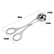 1Pcs Meatball Maker Stainless Steel Meat Ball Maker Mold DIY Ice Cream Fish Meat Rice Ball Gehak, Small, 하나, Small