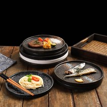 일본식 파인 다이닝 플레이트 접시 수입 그릇 아울렛 세라믹 빈티지 명품 화소반 사기 레트로 브런치 고급 호텔 접대용 남대문 시장 스테이크, G