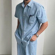 포맨 썸머 쿨데님 투피스 셋업