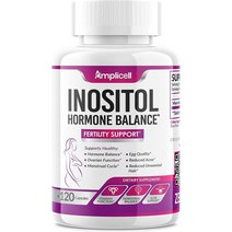 미국직구 여성 앰피셀 발란스 2000mg 미오-이노시톨 1회분 및 이노시톨 서플먼트 주기 초점 및 에너지 이노시톨 캡슐 120개, 수량, 상세참조