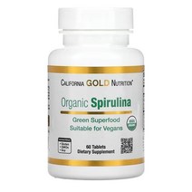 캘리포니아 골드 뉴트리션 오가닉 스피룰리나 500mg 60정 X 1개, 60 타블렛