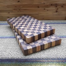 월넛+캄포 앤드그레인 도마 [플라잉트리] 원목 앤드그레인 나무도마 플레이팅 캠핑 집들이 선물, 특대