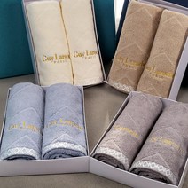 기라로쉬 30수 VIP 190g 호텔 수건 답례품 설선물 기념품 칠순 돌 창립기념 오픈기념 근로자의날 동호회 만원선물 자수 나염 제작 인쇄 타월 타올세트 2매, 그레이세트