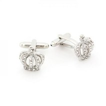 왕관 스타일 실버 커프스 버튼_RCF018넥타이핀 커프스 정장소품 커프링크스 남자악세서리 커프스버튼 정장악세사리