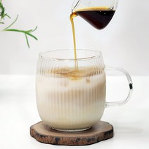 쥬르 라운드 투명 내열머그컵, 플리츠 395ml × 6P, 6개