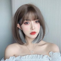 mk 가발 붙임머리 액세서리 솜브레 투톤 단발 통 보브컷 중 전체 숏 발레아쥬 애쉬 그레이 금발, bds쿠팡 1, bds쿠팡 40cm, bds쿠팡 본상품선택