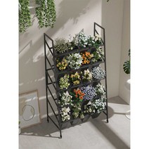 대형 꽃 진열대 꽃다발거치대 이동식 꽃꽃이 사다리, 5단 골드