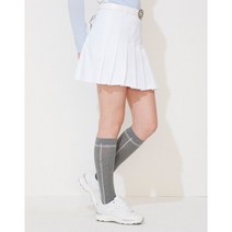 [헤지스 골프 여성] [22SS] HWSK2B212WT HPLEATS화이트 우븐 올플리츠 A라인 스커트