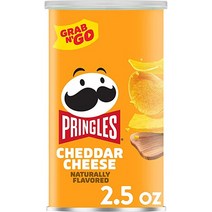 Pringles Potato Crisps Chips Snacks Grab Go Cheddar Cheese 2.5oz Can 1 Can