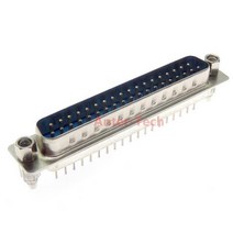 DB37 37 핀 스트레이트 180 도 수/암 플러그 D-sub PCB 장착 커넥터 DP37 직렬 포트 작살 고정 나사 포함, DB37 Male