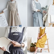 매일입고싶은원피스앞치마 꽃꽃이 전인화 정유미 입는 광목 애견미용사 장금이 조끼형 앞치마, A타입/베이지