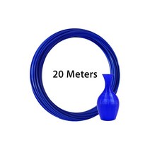 3D프린터 레진 필라멘트LeoPlas-1.75mm 10 및 20 미터 유연한 소프트 TPU 필라멘트 샘플 3D 프린터 소모품, 18 Navy Blue 20m 60g